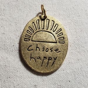 Choose Happy Brass Pendant